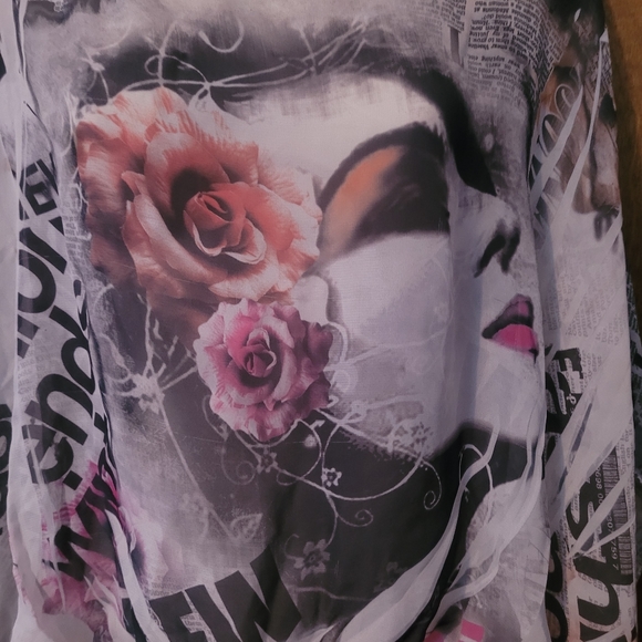 Plus Sheer Top - Picture 2 of 2